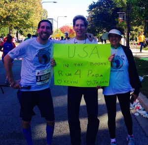 Seeing my parents cheering at Mile 23 was a huge emotional lift. 